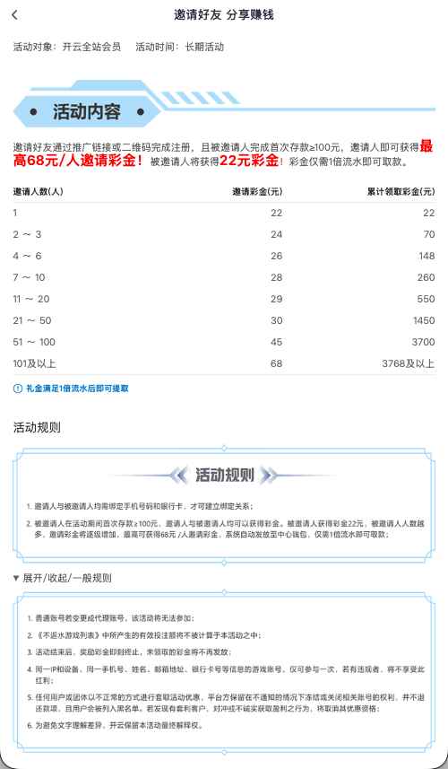 开云体育邀请好友返利佣金计划